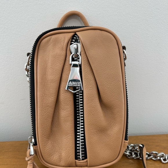 Aimee Kestenberg Tan Crossbody Bag with Silver Accents - Picture 2 of 6